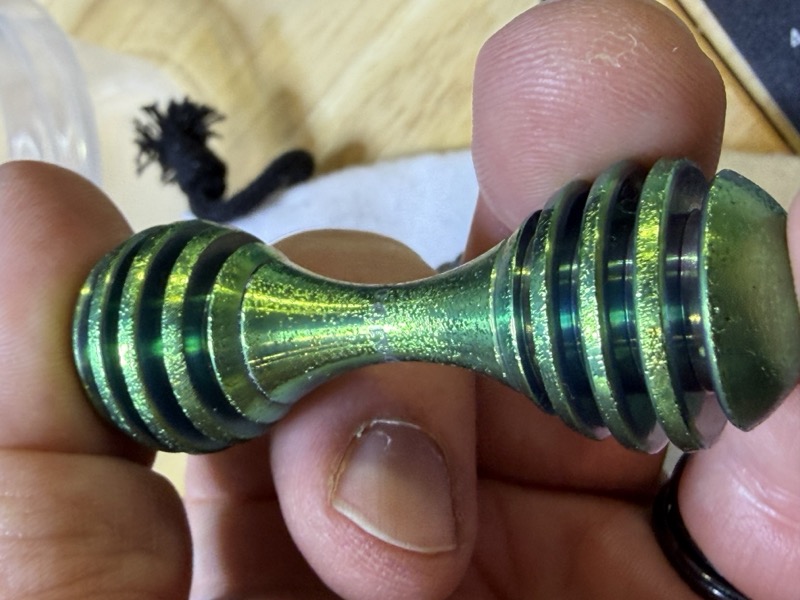 Sparkle Green Modular Honeydipper Knucklebone