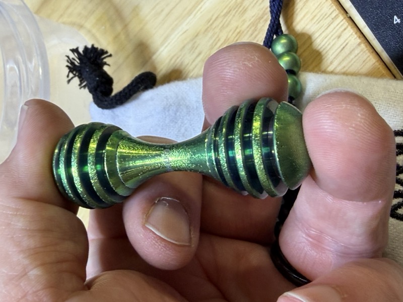 Sparkle Green Modular Honeydipper Knucklebone